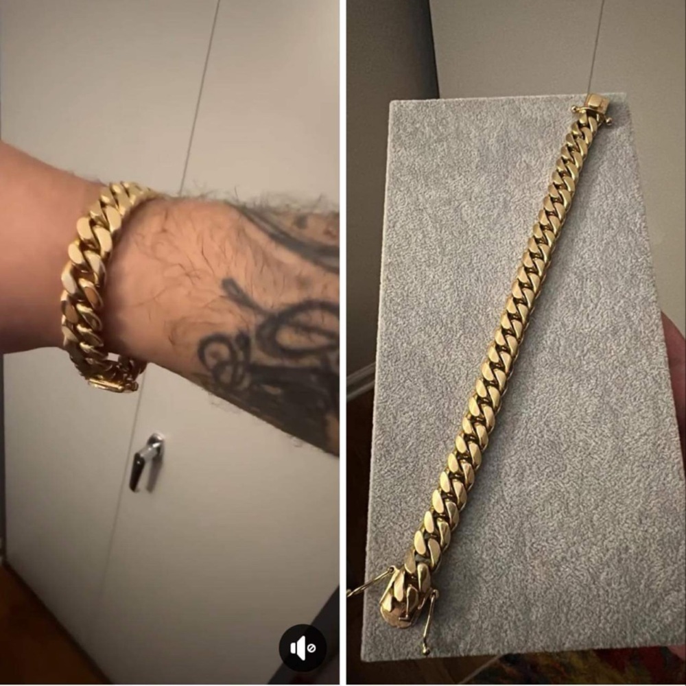 14k heavy solid Cuban bracelet